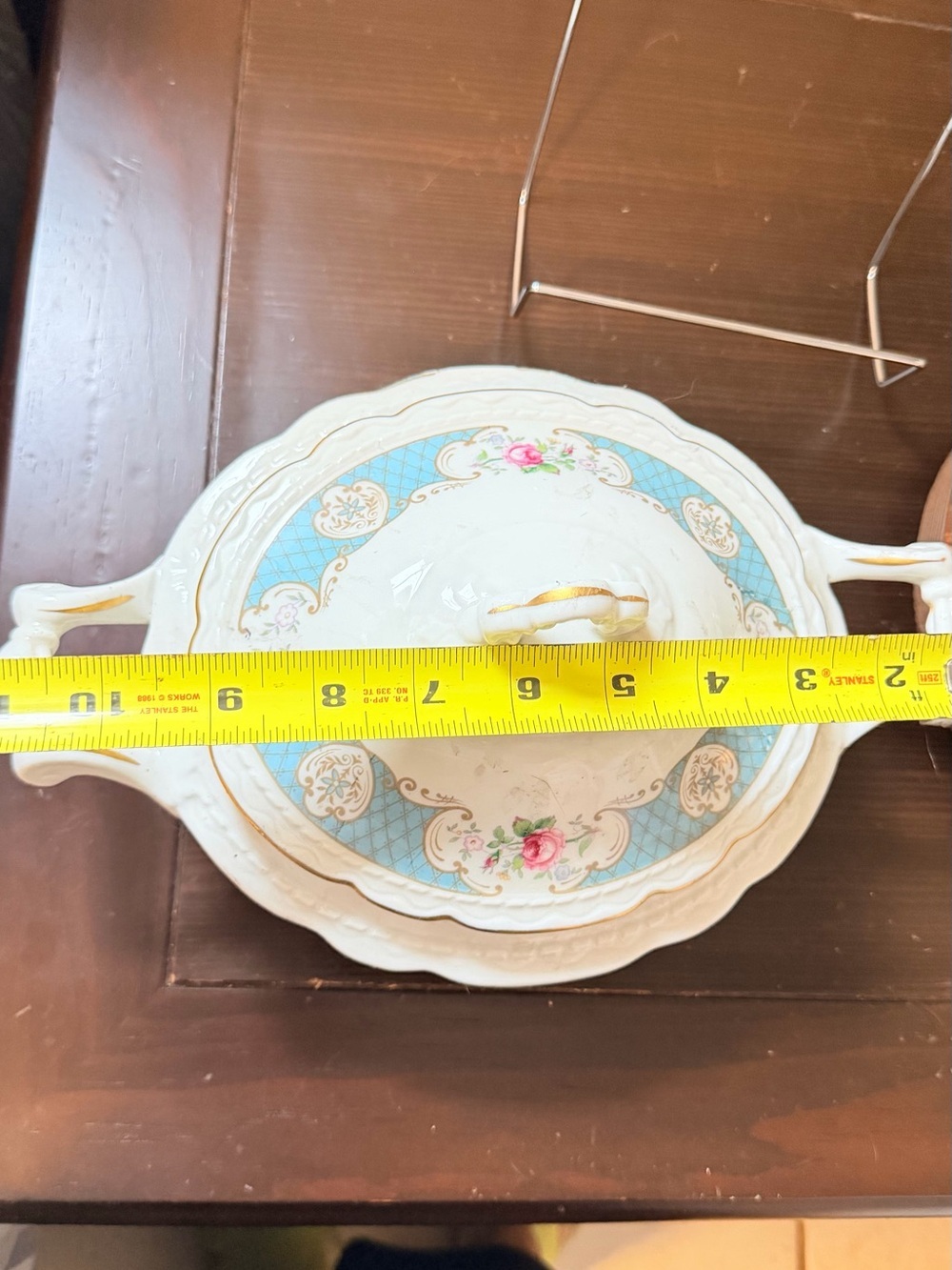 Vintage Royal Jackson / Myott Porcelain Serving Set - 3 Pieces (Blue Floral) - Picture 16 of 16